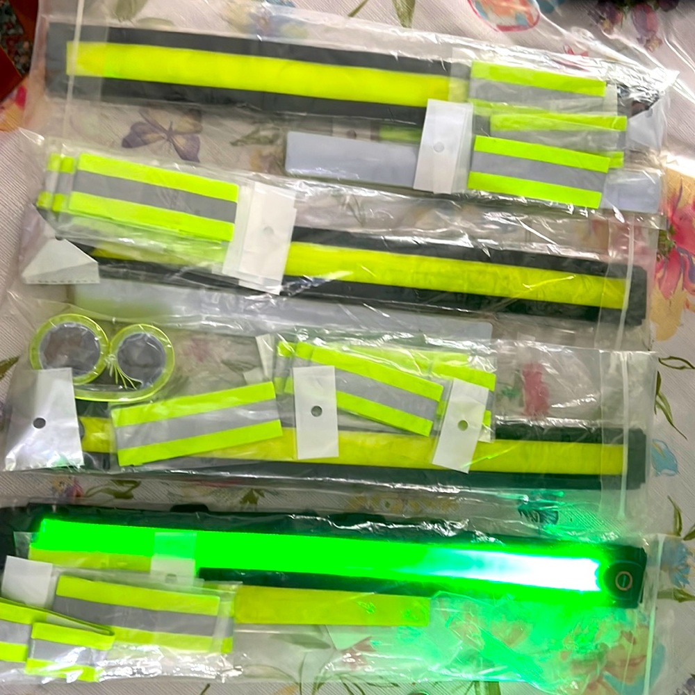 13 piece high vision, cycling and walking high reflectors .